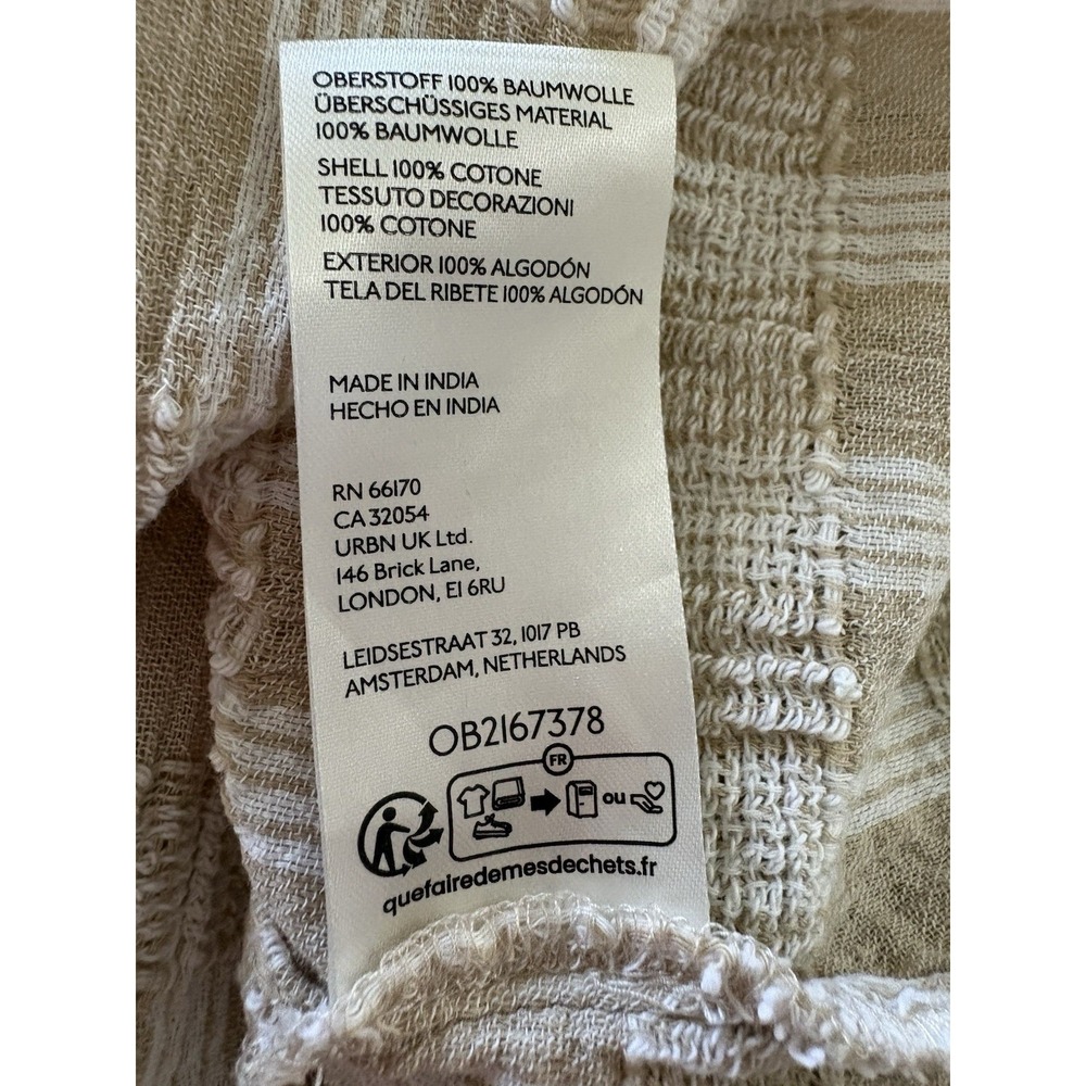 Pilcro Anthropologie Textured Babydoll Tunic Top Large Ruffle Cottagecore Boho - Picture 12 of 14
